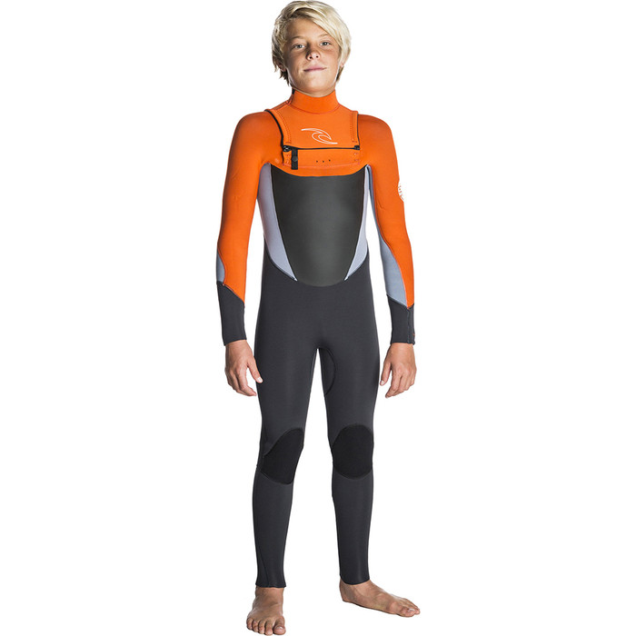 Rip Curl Junior Dawn Patrol 4/3mm Wetsuit Chest Zip GREY